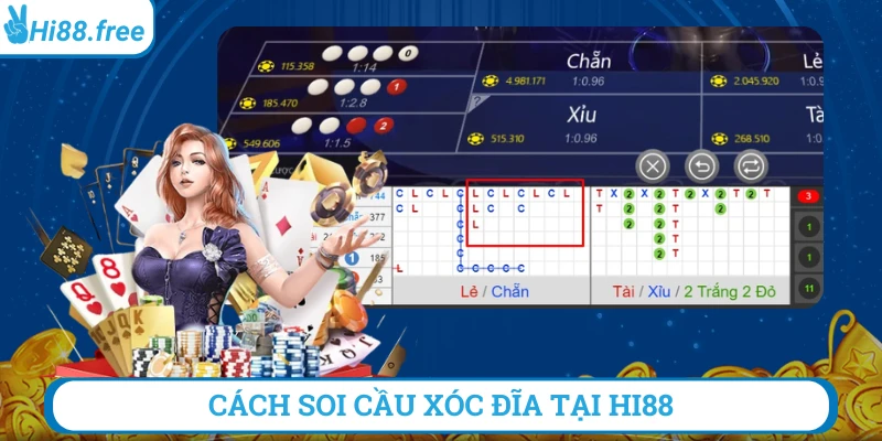 Cách soi cầu xóc đĩa tại hi88