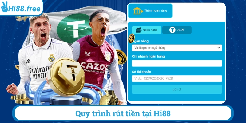 Quy trình rút tiền tại hi88